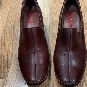 PIKOLINOS Chestnut Leather Heeled Loafers